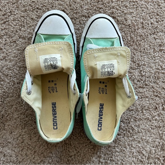 Converse Chuck Taylor All Star Herby Mint Green Canvas Low-Top Sneakers Size 8 - Picture 7 of 11